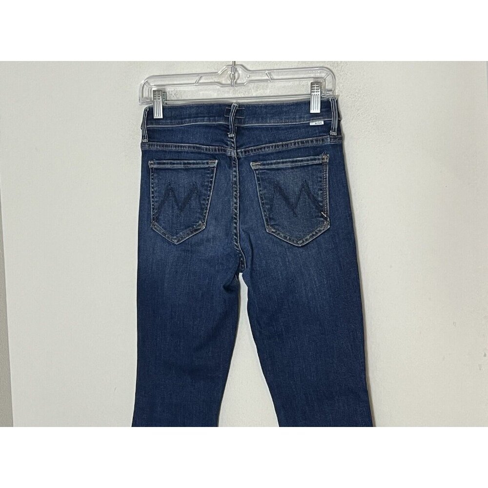 Mother Denim The Weekender Fray Flare Jeans in Teaming Up Blue Size 27 *Hemmed* - Picture 6 of 16